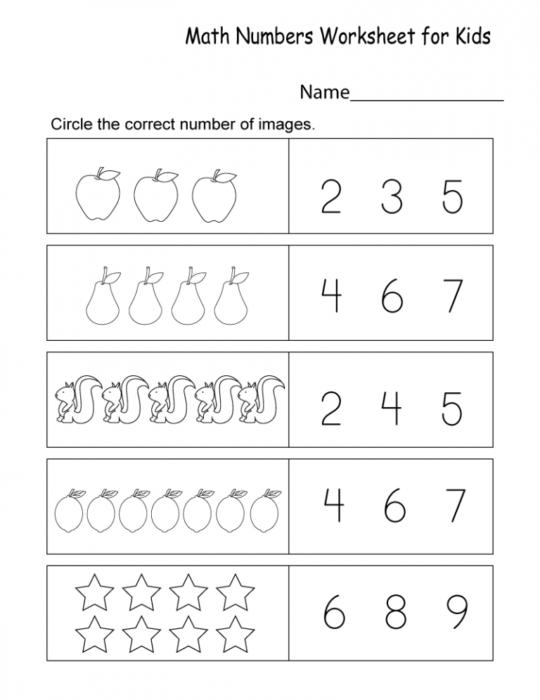 20 Math For Preschool Worksheets